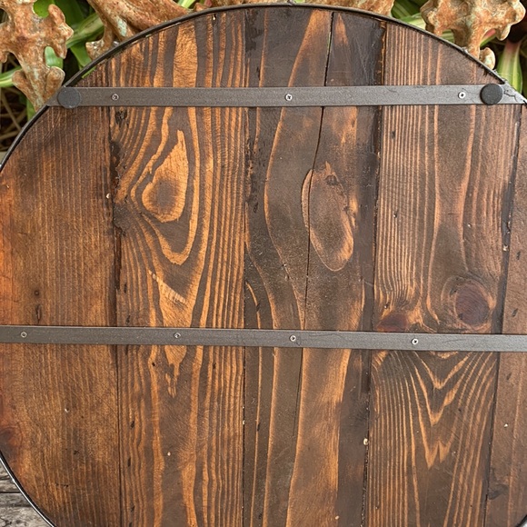 Vintage Rustic Farmhouse Wooden / Metal Tray - Picture 6 of 7